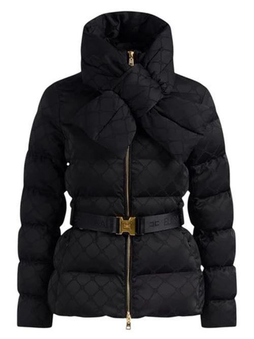 Piumino in tessuto vela jacquard con cintura ELISABETTA FRANCHI | PI83D56E2.110